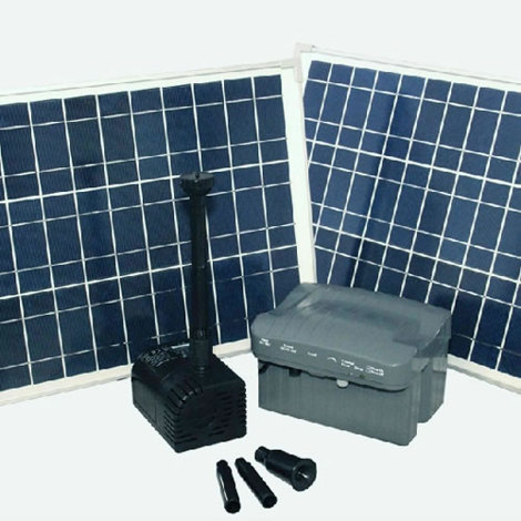 Solar Fountain Pump with Battery Backup