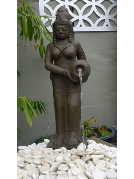 Cast Statue Standing Dewi Sri